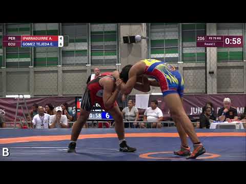 Round 2 FS - 79 kg: A. IPARRAGUIRRE (PER) v. E. GOMEZ TEJEDA (ECU)