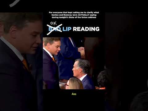 Santos and Romney have words during the State of the Union Address