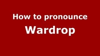 How to pronounce Wardrop