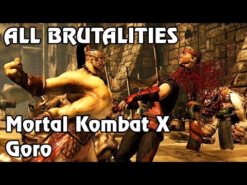 Mortal Kombat X - All Goro Brutalities [1080p]