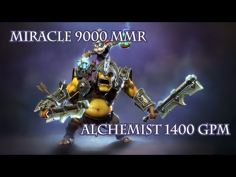 Dota 2 Alchemist 1400 GPM | Miracle — full game