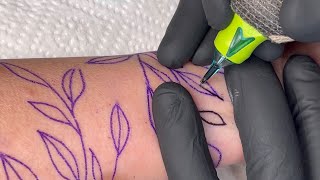 Floral Bracelet Tattoo