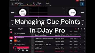 Managing Cue Points in DJay Pro