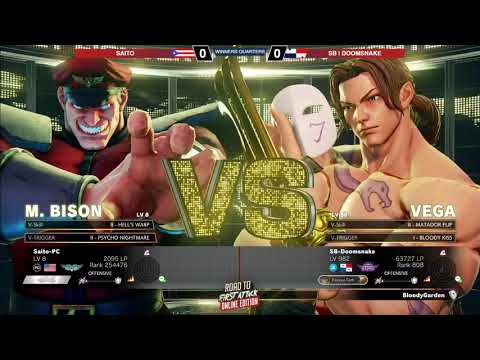 RTFAO SFVCE Pool 1 (Winners Quarter-Final):  Saito (Bi) vs SB|Doomsnake (Ve)