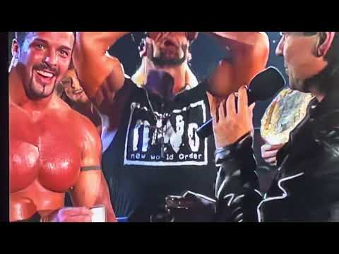 The nWo Give a Christmas Gift to Hollywood Hogan to Honor him being WCW World Champion Nitro 1997