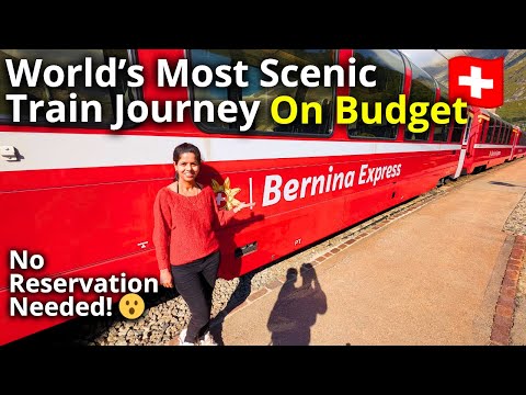 🇨🇭 [EngSub] Tirano to Chur Bernina express | Without Seat reservation,  Switzerland on budget