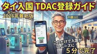 【最新版】タイ入国のためのTDAC登録方法｜2026年最新情報に基づく完全ガイド｜5分で完了！