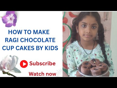 HOW TO MAKE DELICIOUS  RAGI CHOCOLATE CUP CAKES BY KIDS🧁#Watch kids making cup cakes