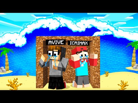 AviveHD -  GIANT TSUNAMI vs SAFEEST HOUSE in Minecraft!  with iCrimax