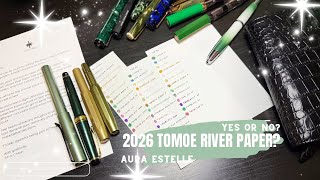 Aura Estelle 2026 Tomoe River Paper Review | Swatches + Ink Test #swatches #inkswatch #planner #trp