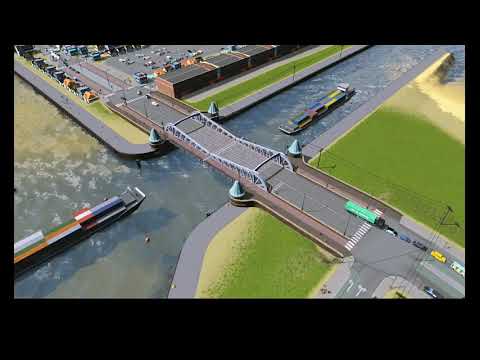 Cities Skylines. New Moveable Bridge Mod