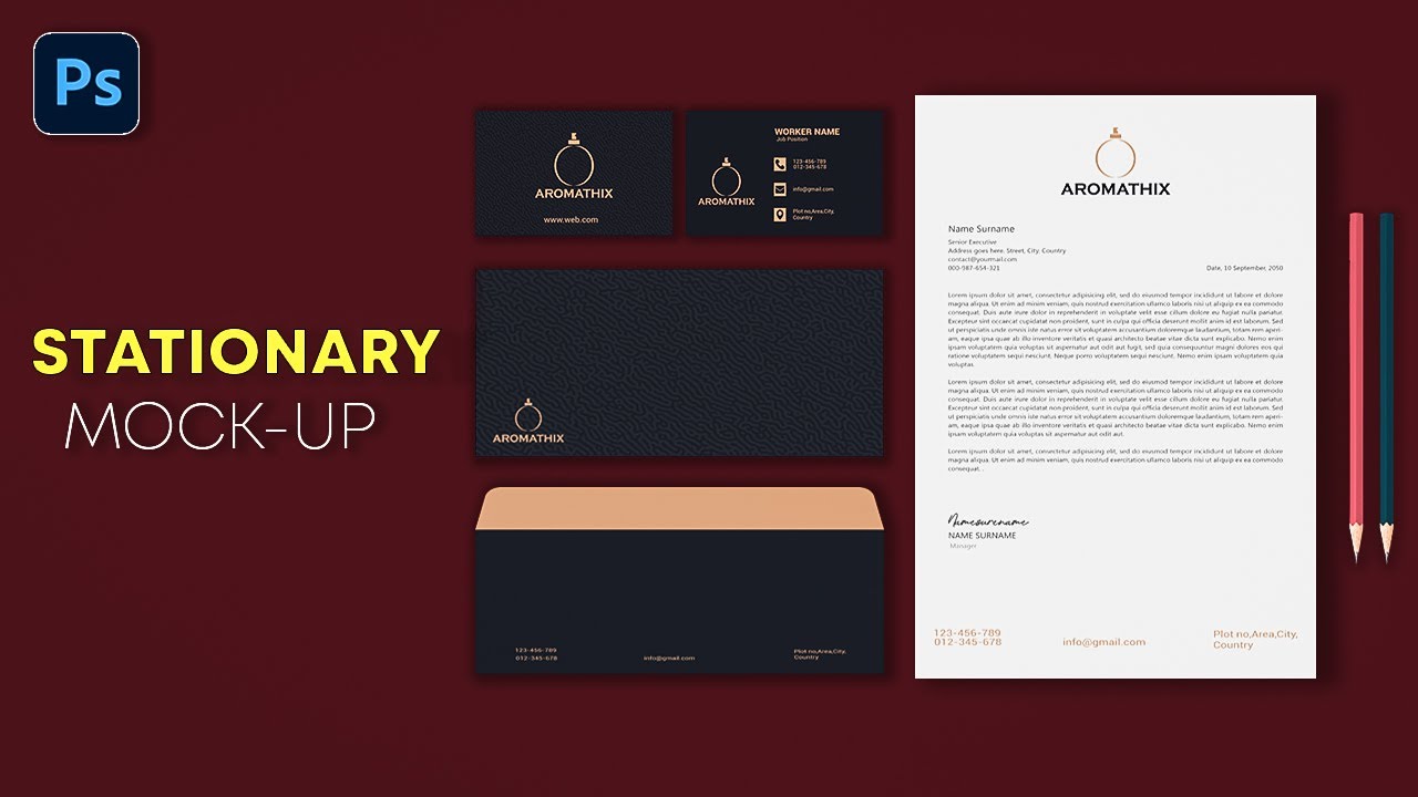 How to Create Your Own Stationary Mock-up in Photoshop  | GFX Tutorials.