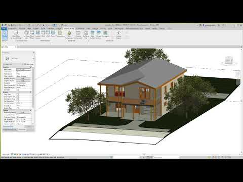 Revit Architecture 2 level house massing site topo surface