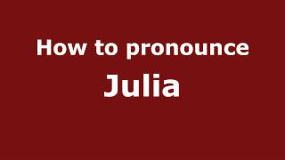 How to pronounce Julia