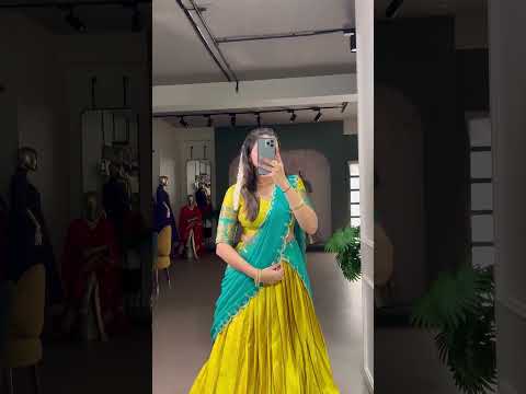 Bottle Green Traditional Poly Cotton Lehenga with Zari Weaving Work & Georgette Embroidered Dupatta – Stitched Lehenga with Unstitched Blouse