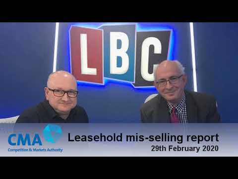 Russell Conway on the CMA investigation in to Leasehold mis-selling - LBC - 29/2/20