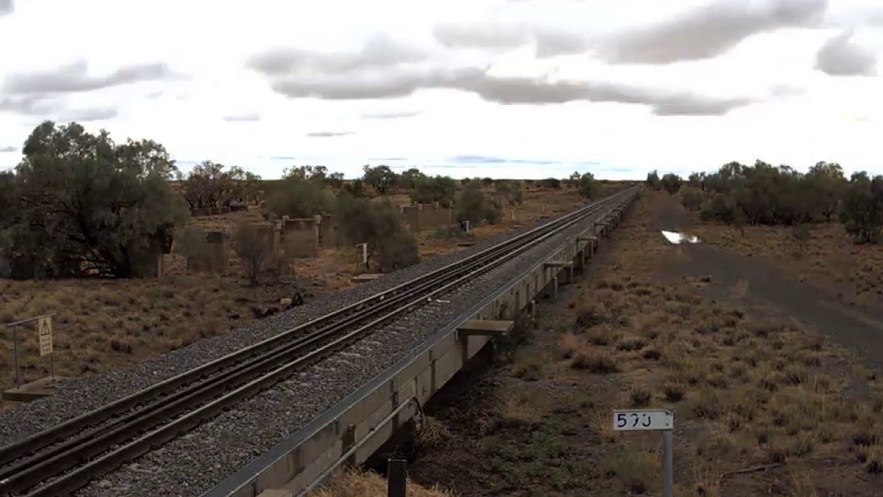 Time-Lapse Footage Shows Flood Engulfing Stretch of Queensland Railway Line