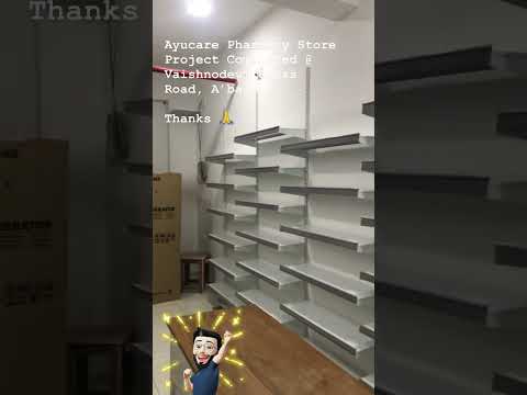 Wall mounted fiby brand pharmacy display rack