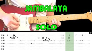 JAMBALAYA - Guitar lesson - Guitar solo (with tabs) - The Carpenters - fast and slow version