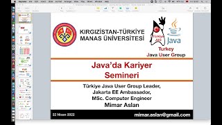 Kırgızistan Türkiye Manas Üniversitesi  - TürkiyeJUG - Java'da Kariyer Semineri 
