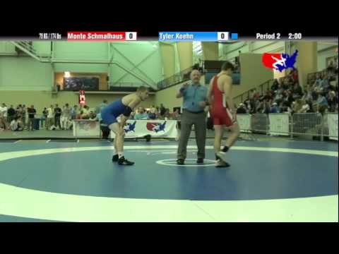 University Nat`ls FS  79 KG / 174 lbs: Monte Schmalhaus vs. Tyler Koehn