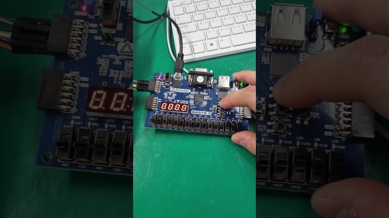 [FPGA] BASYS3 UPCOUNTER USING BUTTON