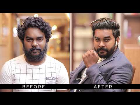 Men Hair color and styling transformation.