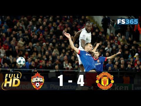 CSKA Moscow vs Manchester United 1-4 Highlights & Goals - 27 September 2017