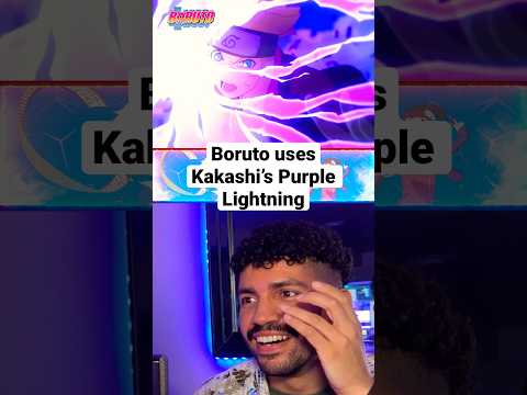 Boruto uses Kakashi’s Purple Lightning #naruto #boruto #animereaction