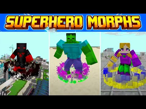 Unbelievable Superhero Morphs Battle in Minecraft!