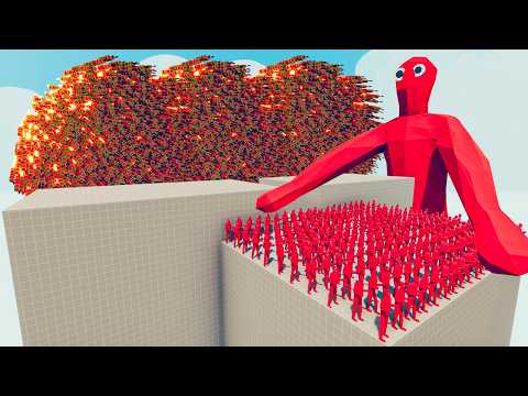 200x FIRE ZOMBIE  + 1x GIANT vs EVERY GOD Totally Accurate Battle Simulator TABS