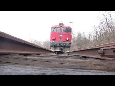 Rail traffic in Serbia   Freight trains around Belgrade 4K