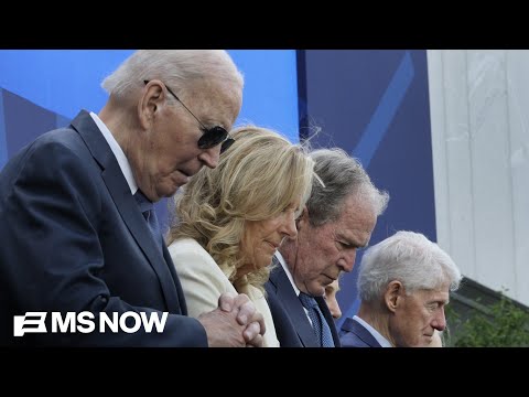WATCH: Biden, Bush and Clinton join Obama for presidential center opening