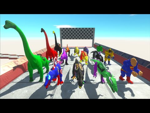 Dinosaurs Dc Marvel Super Hero In Speed ​​Race Championship - Animal Revolt Battle Simulator