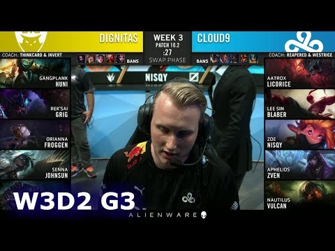 Dignitas vs Cloud 9 | Week 3 Day 2 S10 LCS Spring 2020 | DIG vs C9 W3D2