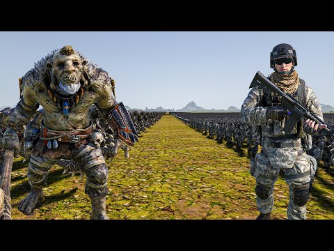 250.000 MODERN SOLDIERS vs 100.000 TROLLS - Ultimate Epic Battle Simulator UEBS 2