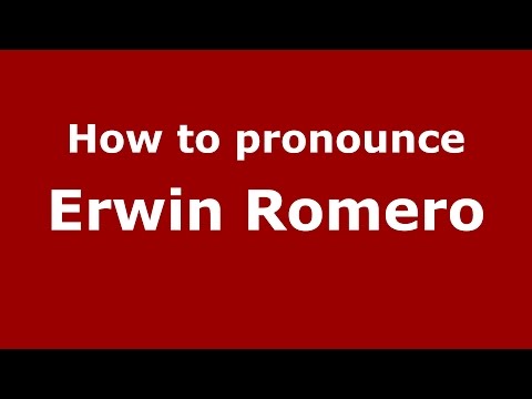 How to pronounce Erwin Romero (Spanish/Argentina) - PronounceNames.com