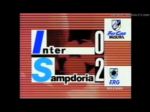 1990-91 (31^ - 05-05-1991) INTER-Sampdoria 0-2 [Dossena,Vialli] Servizio D.S.Rai1