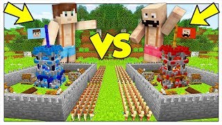 SCONTRO TRA LE NOSTRE MINI-FORTEZZE! - Minecraft ITA