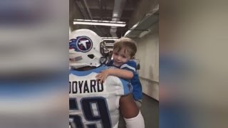 2-Year-Old Detroit Lions Fan Gets 'Carried Away' Giving High-Fives to the Titans