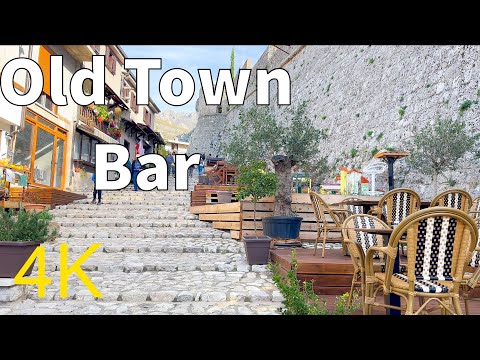 Old Town of Bar Montenegro 🇲🇪 November Walk ☀️ 2023 4k HDR Walking Tour ▶︎Captions