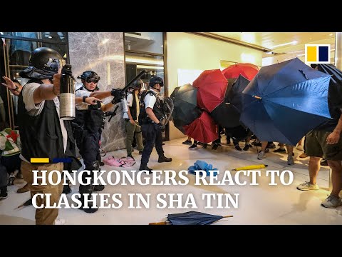 Hongkongers react to clashes in Sha Tin