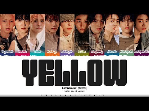 TREASURE 'YELLOW' Lyrics (트레저 YELLOW 가사) [Color Coded Han_Rom_Eng] | ShadowByYoongi