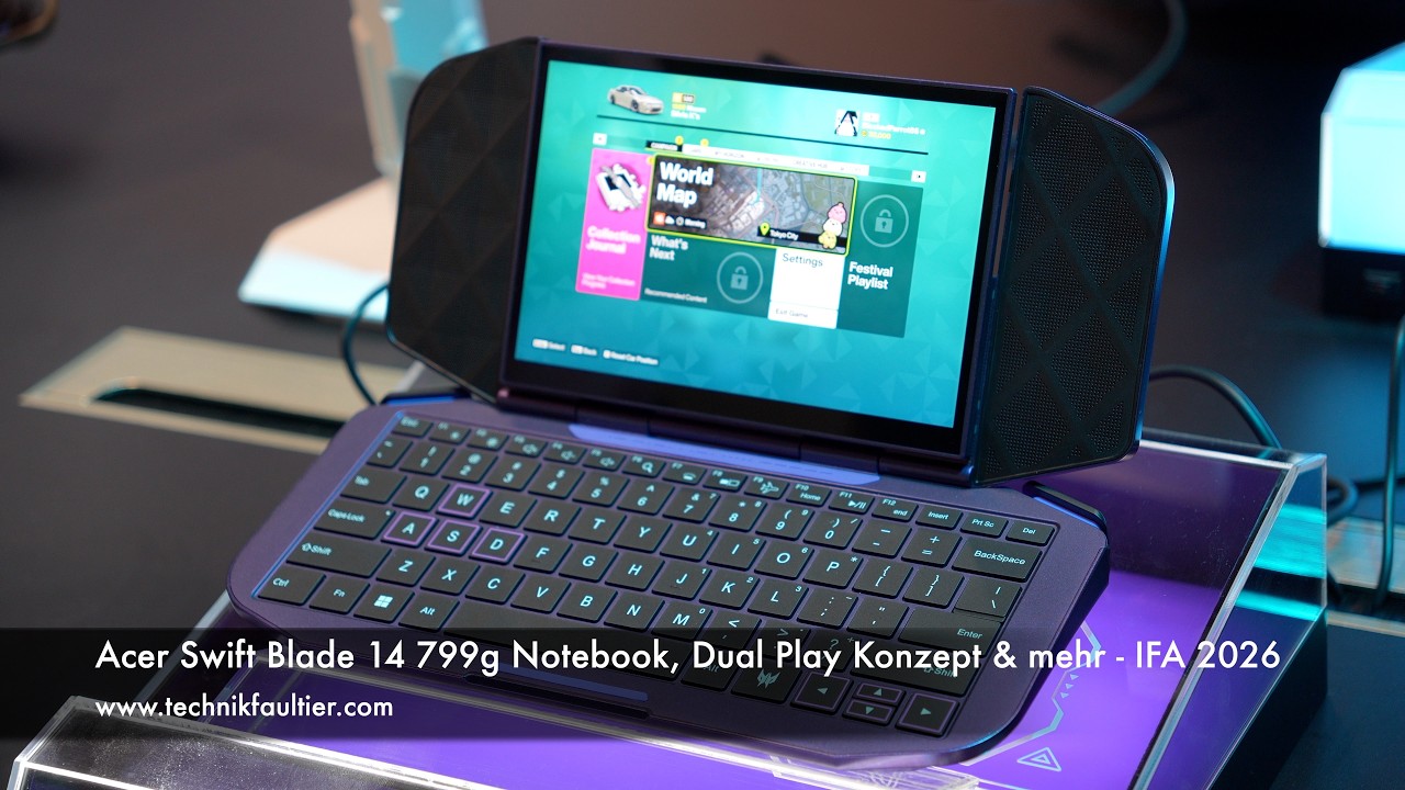 Acer Swift Blade 14 799g Notebook, Dual Play Konzept & mehr - IFA 2026