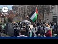 Students hold pro-Palestinian protest at Columbia University after president's congressional hearing
