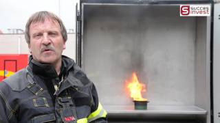Instructievideo blussen van een frietketelbrand (voor Succesinvest)