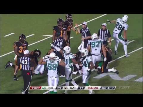 CFL Saskatchewan @ Hamilton July 27th, 2013 Condensed (3rd Quarter)