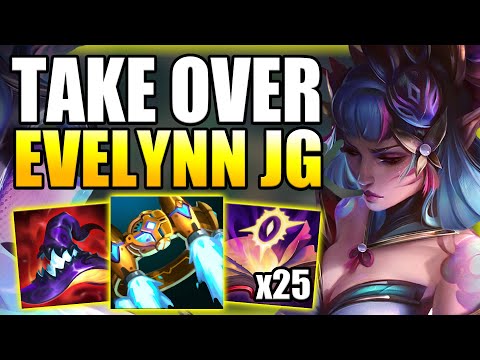 HOW TO PLAY EVELYNN JUNGLE & TAKE OVER THE GAME AFTER GETTING INVADED EARLY! - League of Legends