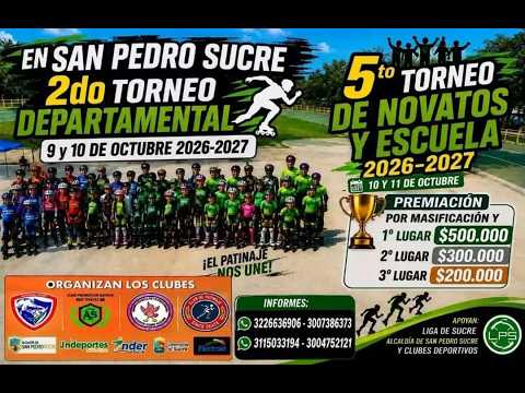 FESTIVAL DE CLUBES Y ESCUELAS DE PATINAJE, desde San Pedro Sucre. Categoria 5, 6 y 7 años