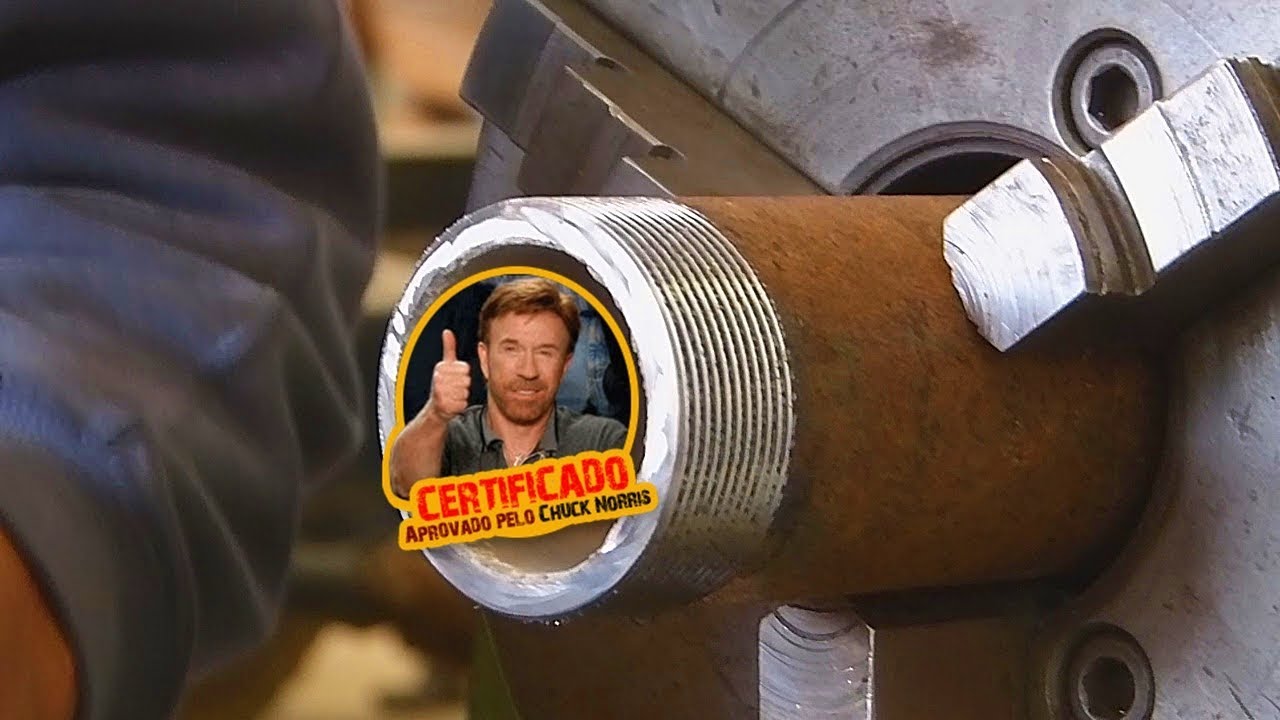TORNO ROSCA EM TUBO DE FERRO FUNDIDO